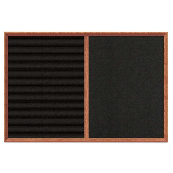 Enclosed Corkboard, 1 Door, 48"x36", 4" Fra